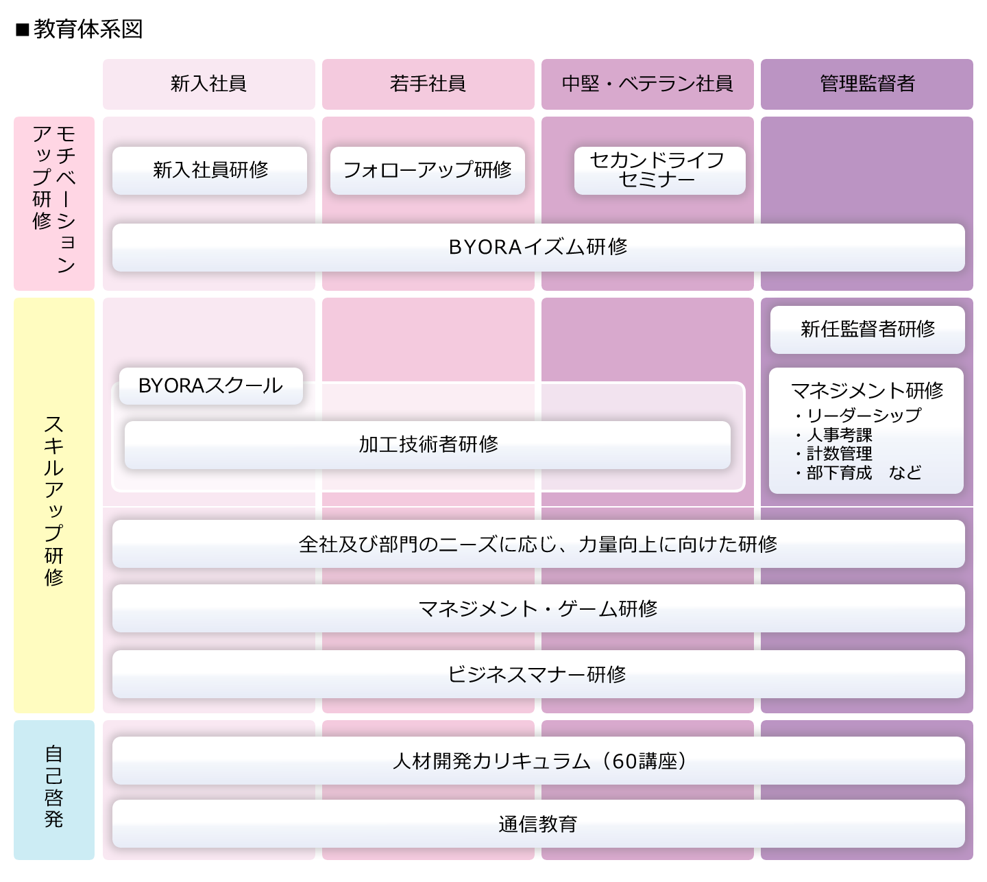 充実した教育環境 | 教育体系図